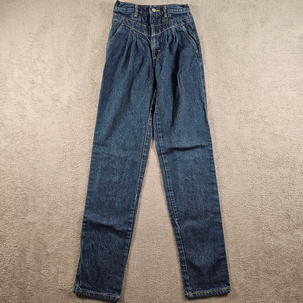 Vintage Stoney River High Waisted Pleated‎ Western Jeans Dark Wash USA Made 7/8